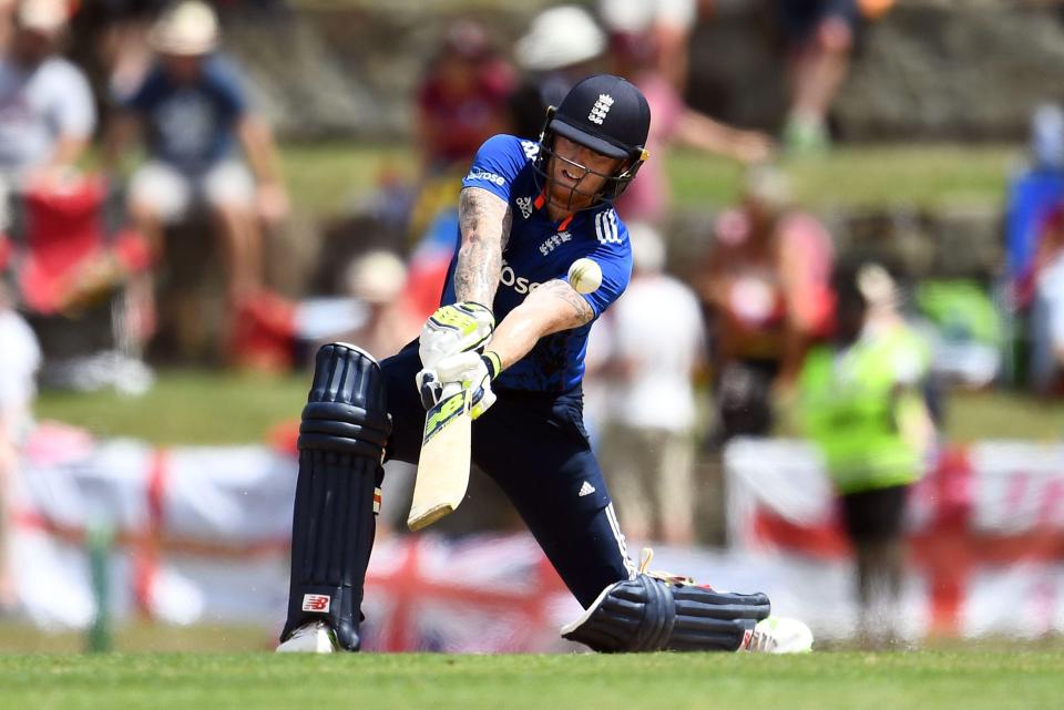  Ben Stokes notched three sixes in Antigua after the West Indies won the toss