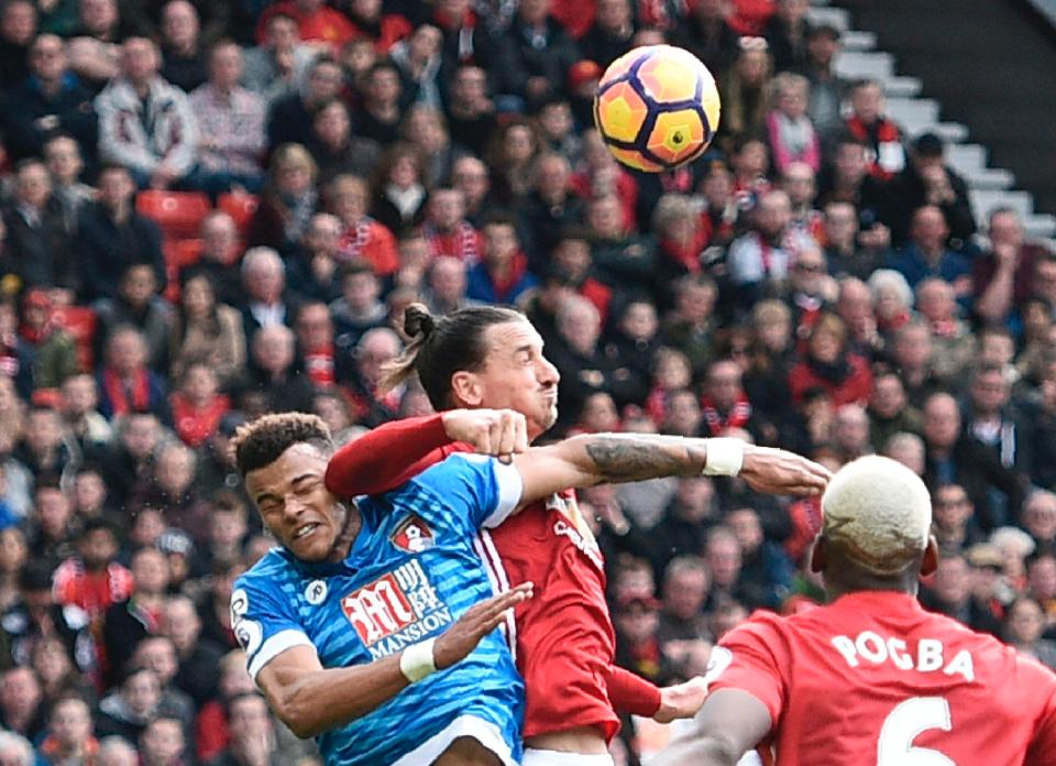  Zlatan Ibrahimovic has been branded 'disgusting' for his elbow on Tyrone Mings