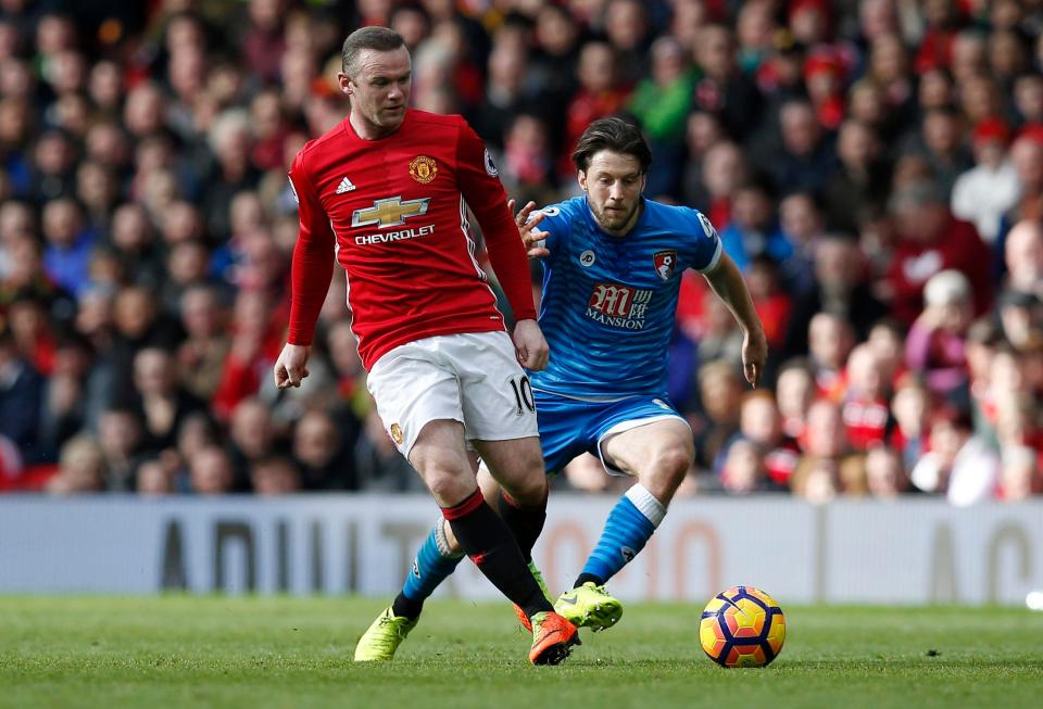  Rooney started his first Premier League game of the year against Bournemouth