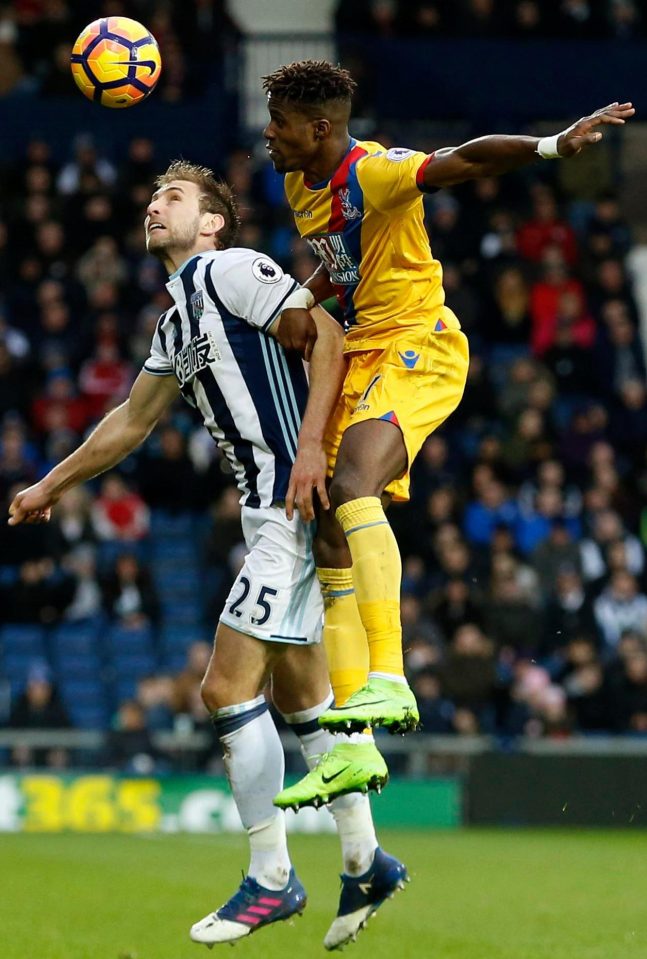  Zaha takes off against WBA's Craig Dawson