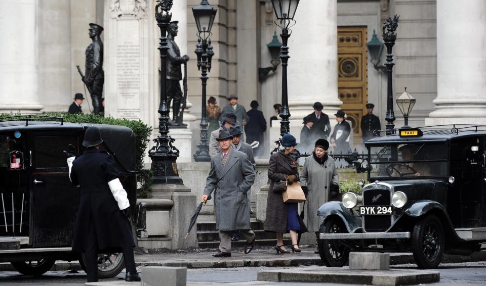  Hundreds of extras were dressed in classic clothes for filming