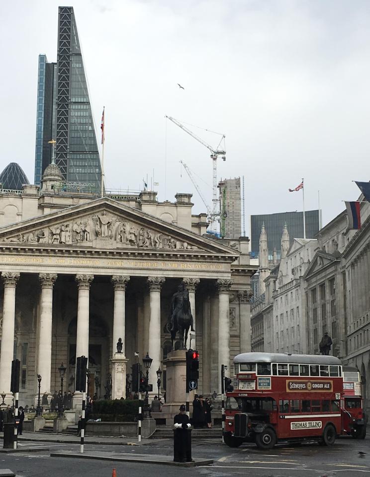  Streets around Bank have been transformed into Depression Era London