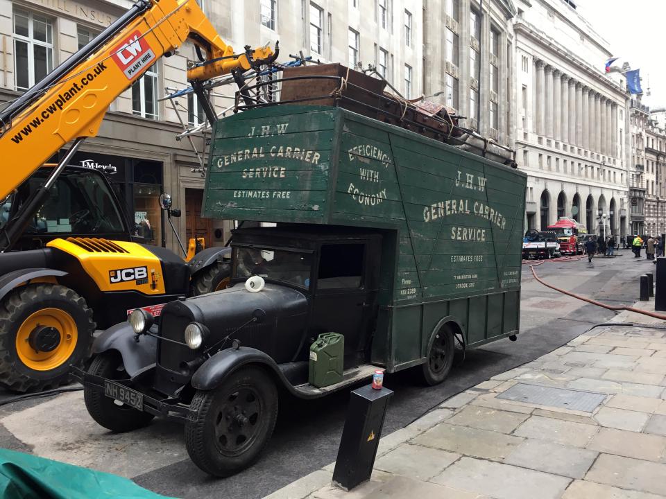  Vintage vehicles were on set for filming in London