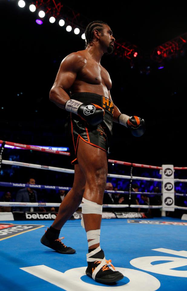  Haye received heavy strapping during the fight