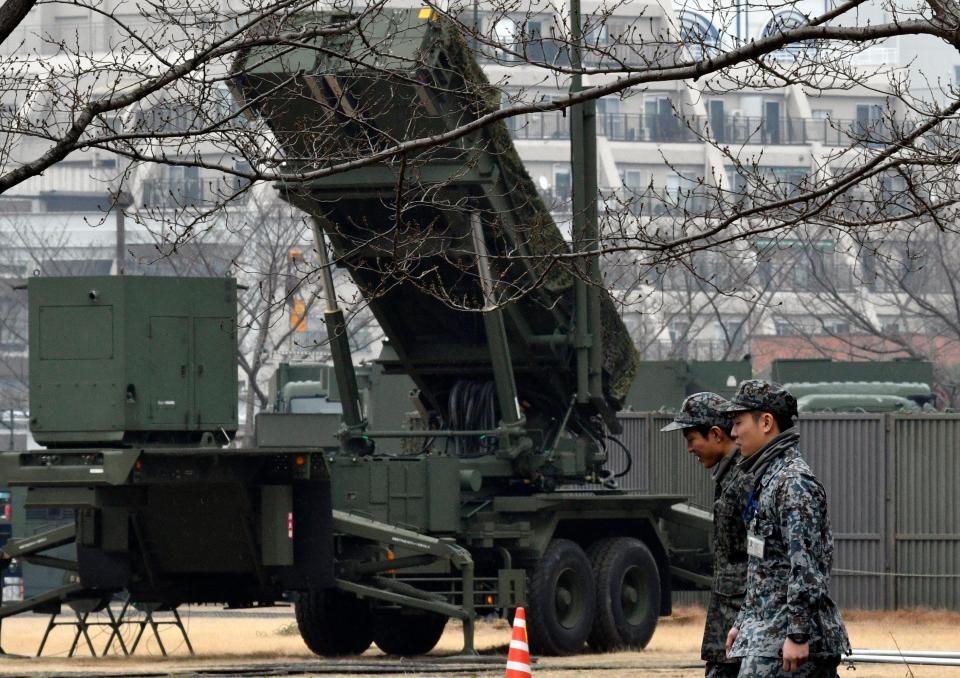  Launchers were deployed near Japan's defence ministry to guard against missiles