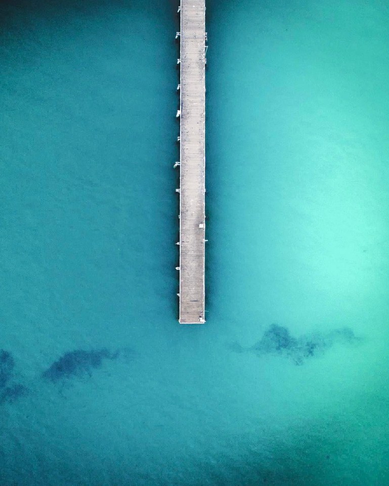 The clear blue waters at Semaphore, a town north-west of Adelaide