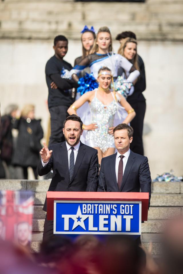  Ant and Dec pictured filming the new series of Britain's Got Talent