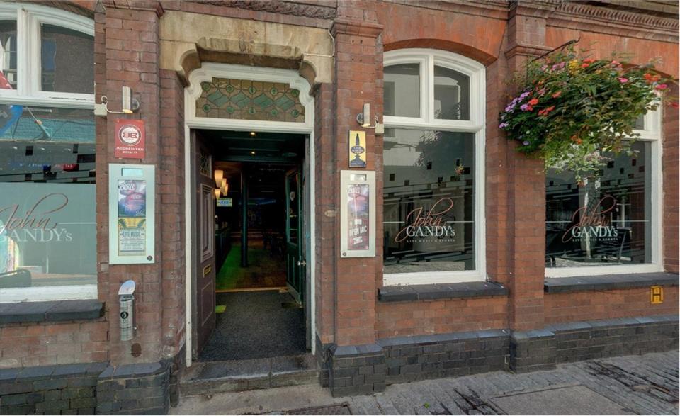  The alleged attack happened at the upmarket John Gandys bar in Exeter city centre, Devon