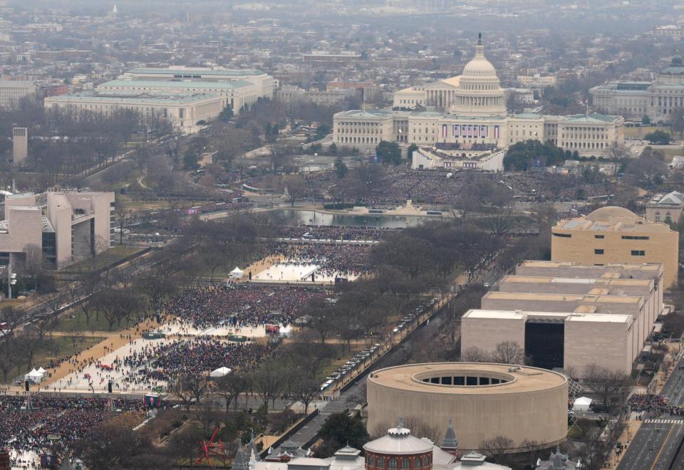  This photo offers a view of the Trump crowd from a previously unseen angle