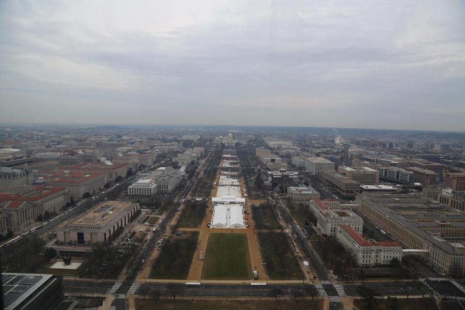  This photograph shows the inauguration from an even wider perspective