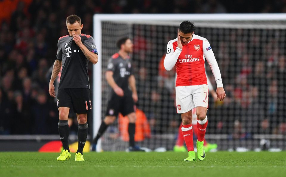  Sanchez looks despondent as his Arsenal side crumble again