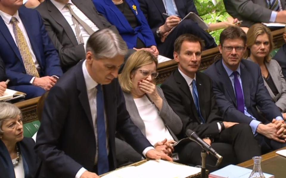  But not everyone was amused after Amber Rudd was caught yawning