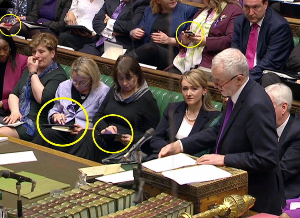  The Labour boss didn't seem to have the full attention of his own MPs