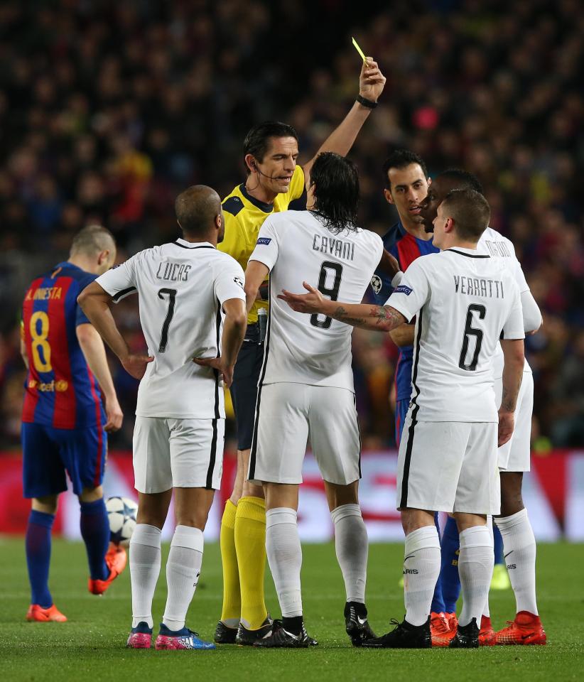  Aytekin was centre of attention during the Barcelona comeback against PSG last week