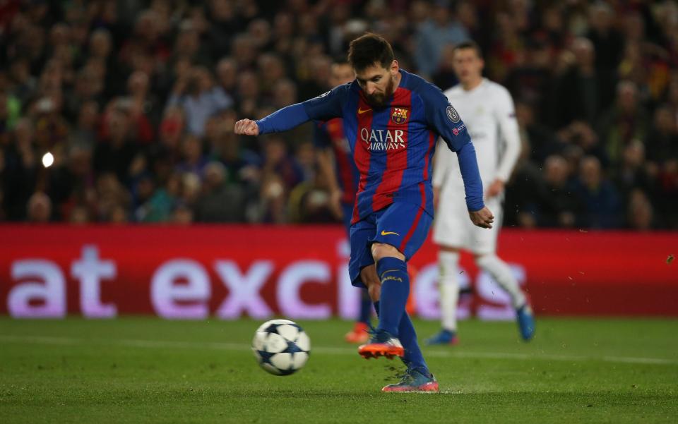  Up stepped Mr Reliable Lionel Messi, and he made no mistake from the penalty spot to put Barca 3-0 up