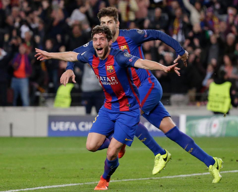  Sergi Roberto was the hero for Barcelona as he netted their sixth goal and seal an unforgettable victory