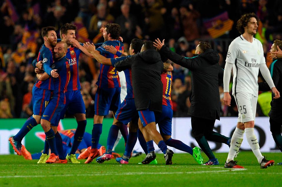  The Nou Camp, and the players, staff and manager, erupted into sheer joy at witnessing footballing brilliance