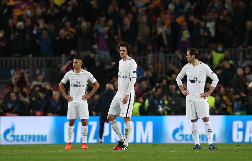  But in contrast, the PSG players looked on in disbelief, as their Champions League dreams were crushed in the most unbelievable style