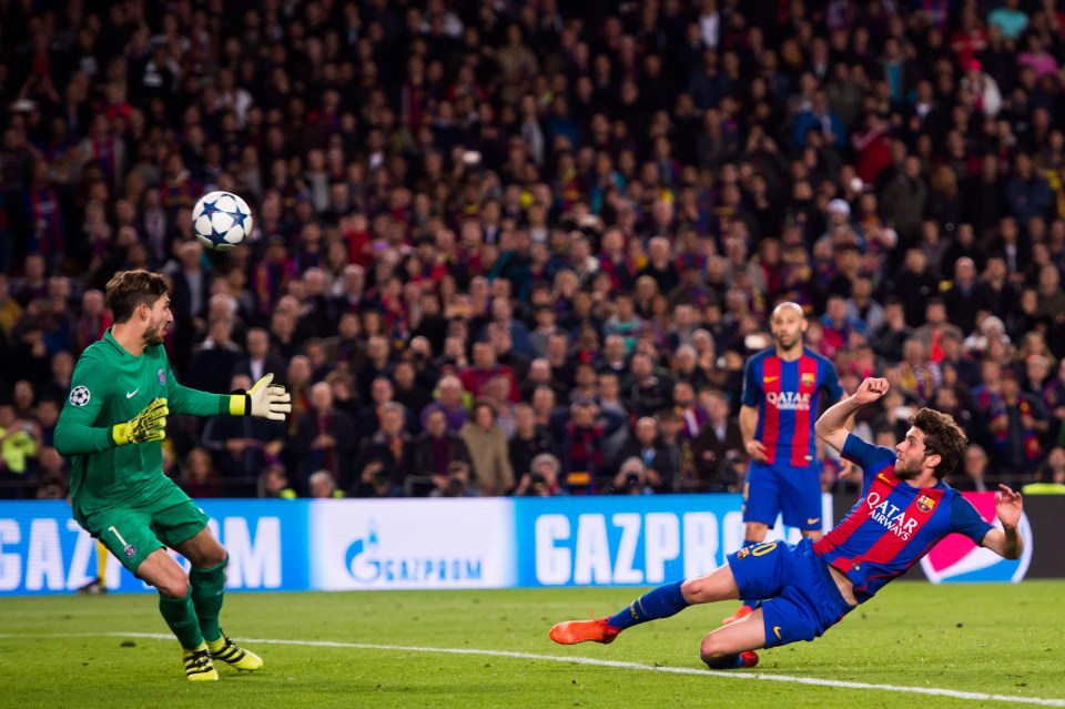 Sergi Roberto was Barcelona's hero as his 95th minute goal sealed impossible victory