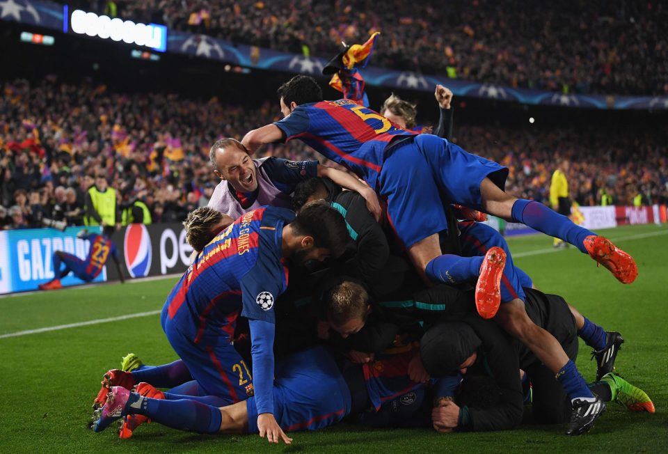  Barcelona miraculously reached the quarter-finals of the Champions League against all odds