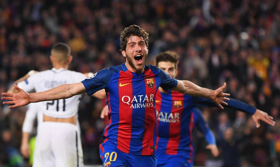  The Spaniard cannot believe it as he runs away in joy after sealing an historic win for Barcelona