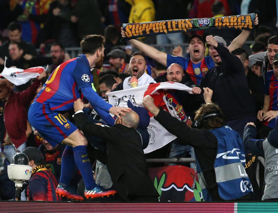  The usually-composed Lionel Messi completely loses his cool after Sergi Roberto's winner