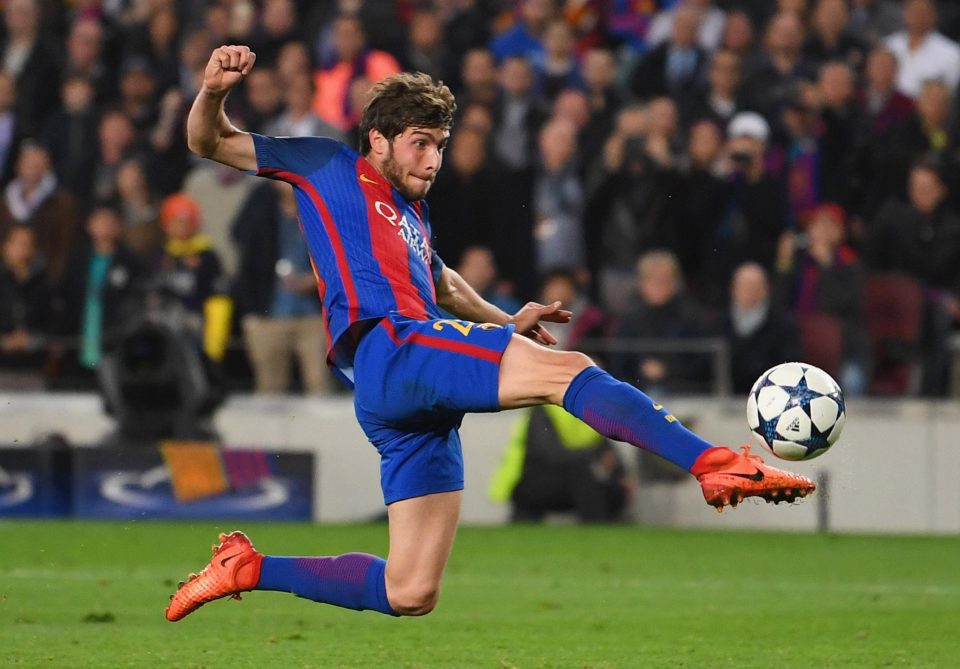  Sergi Roberto scored a dramatic sixth goal for Barcelona to see them reach the Champions League quarter-finals