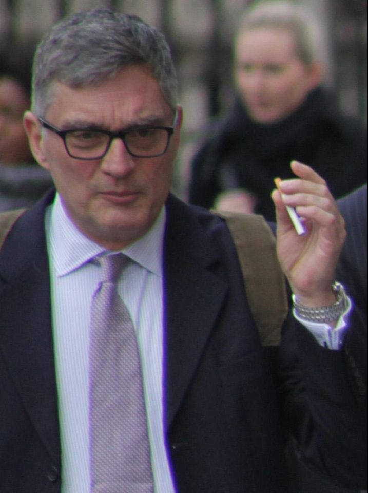  Financial adviser Richard Powell outside Central London County Court where he is challenging his father's will