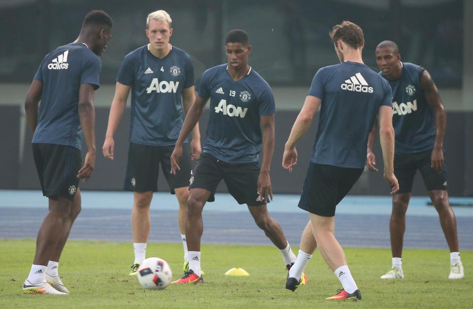  Man Utd did not want to play on the Beijing surface and were saved when torrential overnight rain ensured the surface really was unplayable