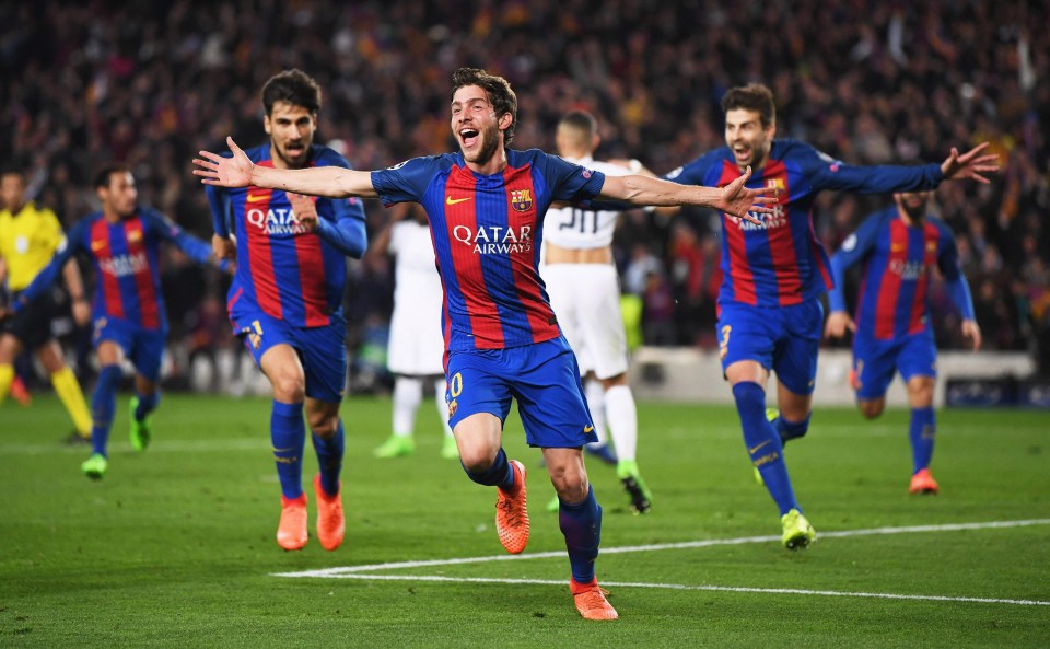 The celebrations in the Nou Camp after Sergi Robertos winner caused a mini earthquake