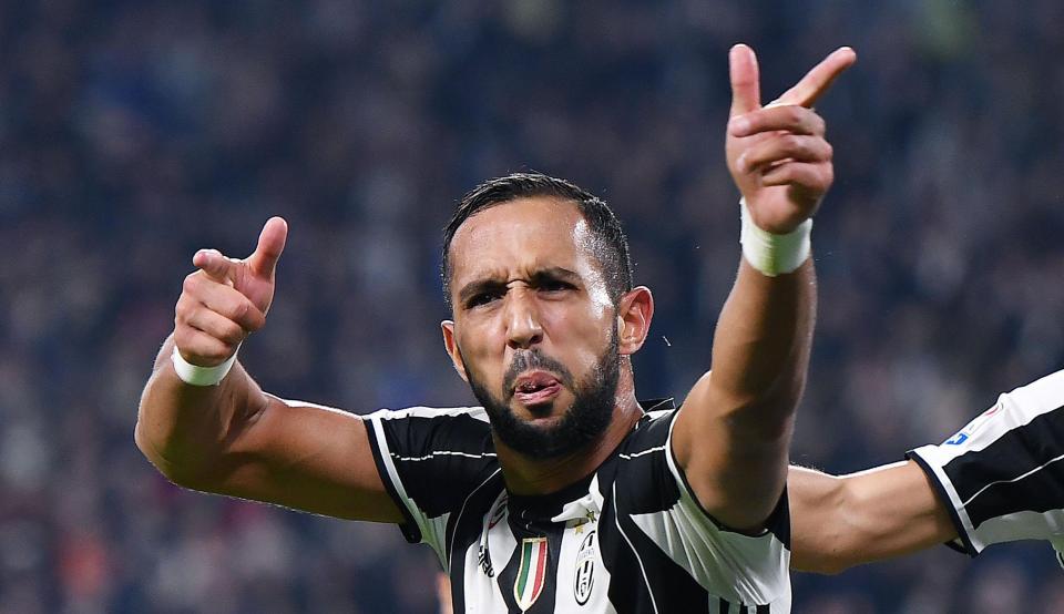  Mehdi Benatia celebrated after scoring the opening goal against AC Milan