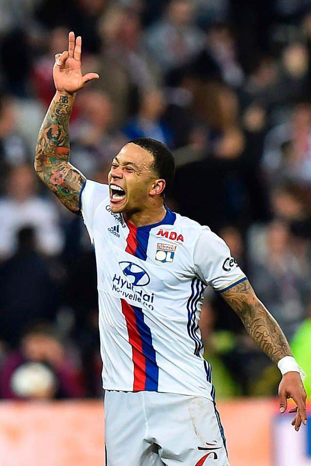  Memphis Depay joined Lyon for £16million