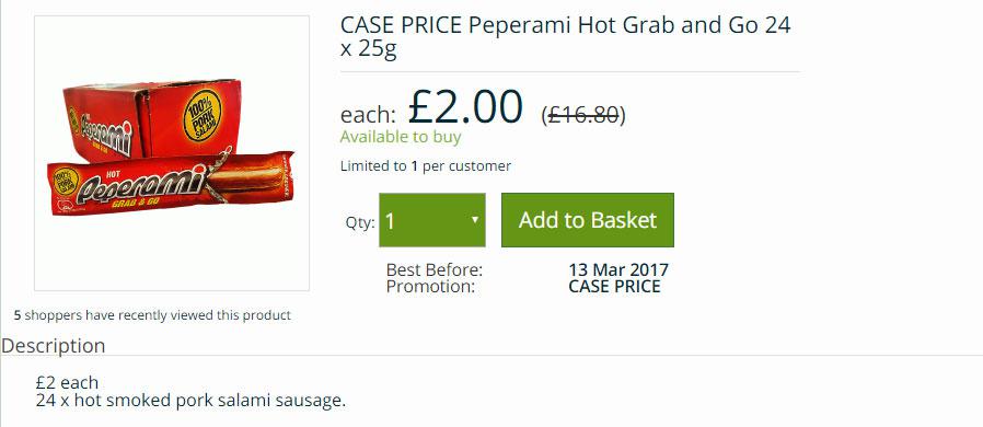  A current deal on Approved Foods sees a case of 24 Peparami on sale for £2