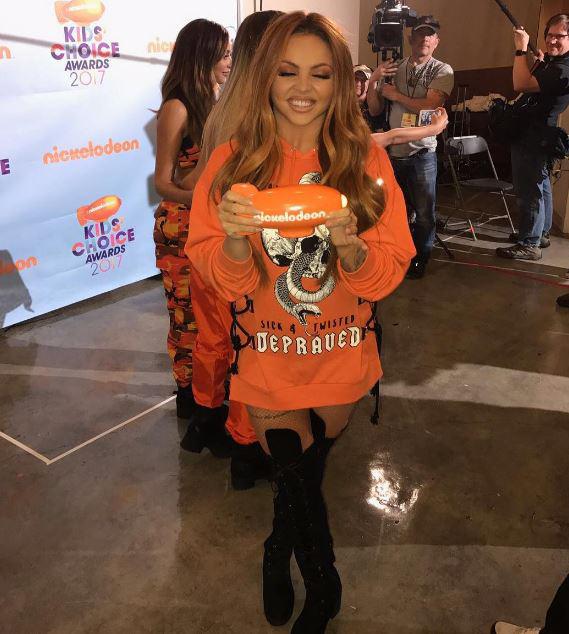  Chris called Jesy 'my girl' after she posted this picture from the Nickelodeon Kids Choice Awards