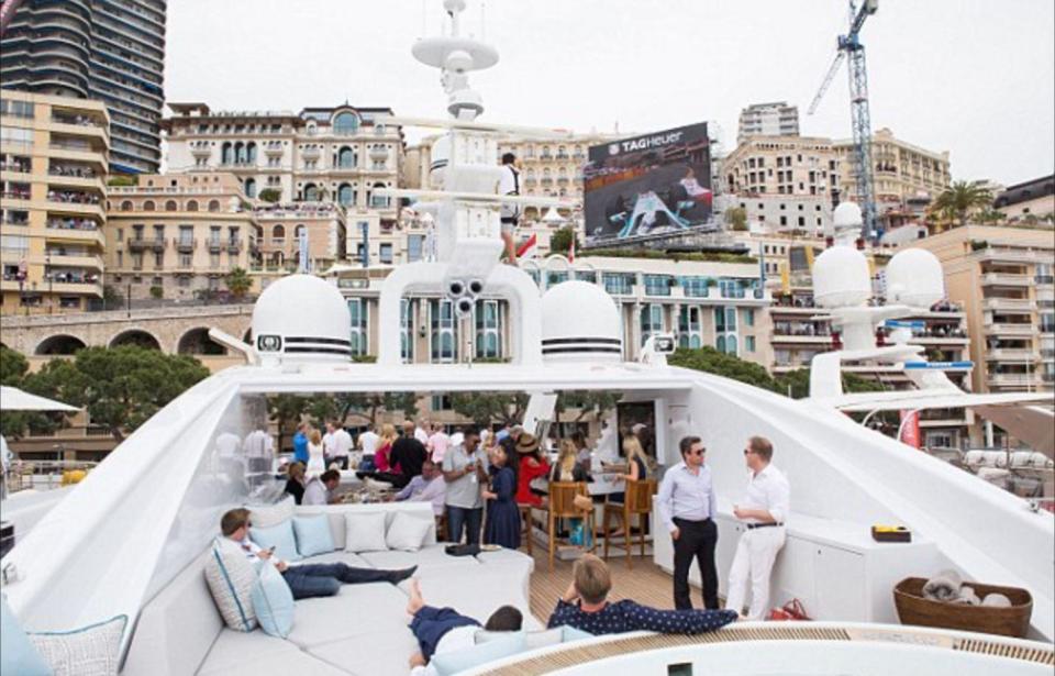  The pair host exclusive events on board this incredible five-bedroom yacht, which is often moored up in Monaco