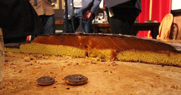  The baker used six kilograms of butter, sugar and flour for the treat