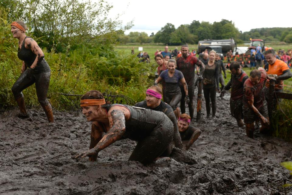  Participants were made to run through mud, freezing water and electric wires