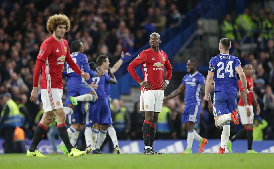  Paul Pogba has been criticised for his display in the FA Cup defeat at Chelsea