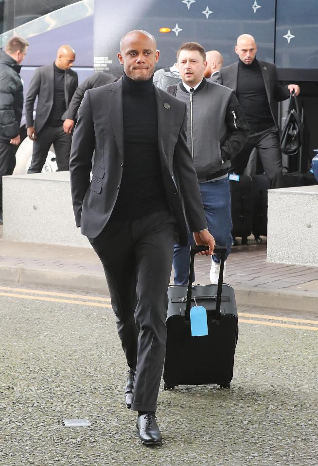  Captain Vincent Kompany has made the trip to Monaco for the Champions League last 16 match