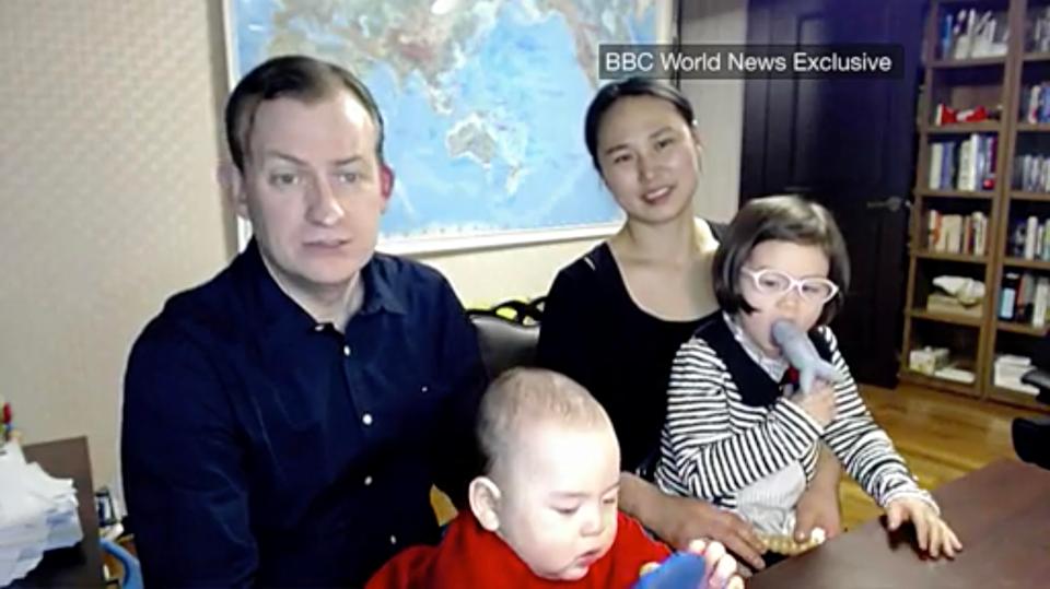  The Asian politics expert shot to internet viral fame after he was interrupted by his kids during a straight-laced BBC interview