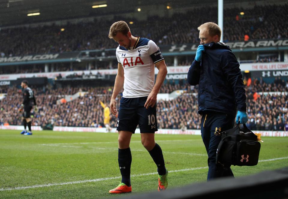  Harry Kane limped out of the FA Cup clash with Millwall after just five minutes