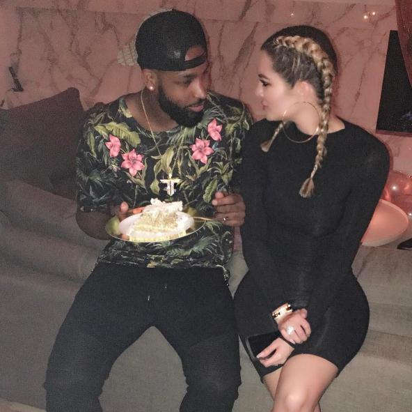  Khloe Kardashian and Tristan Thompson can't take their eyes off each other as they celebrate his birthday