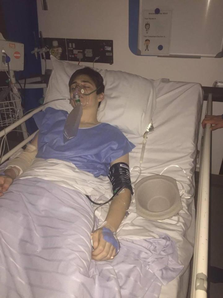  Josh Ladd was rushed to hospital after a car ploughed into him at a bus stop