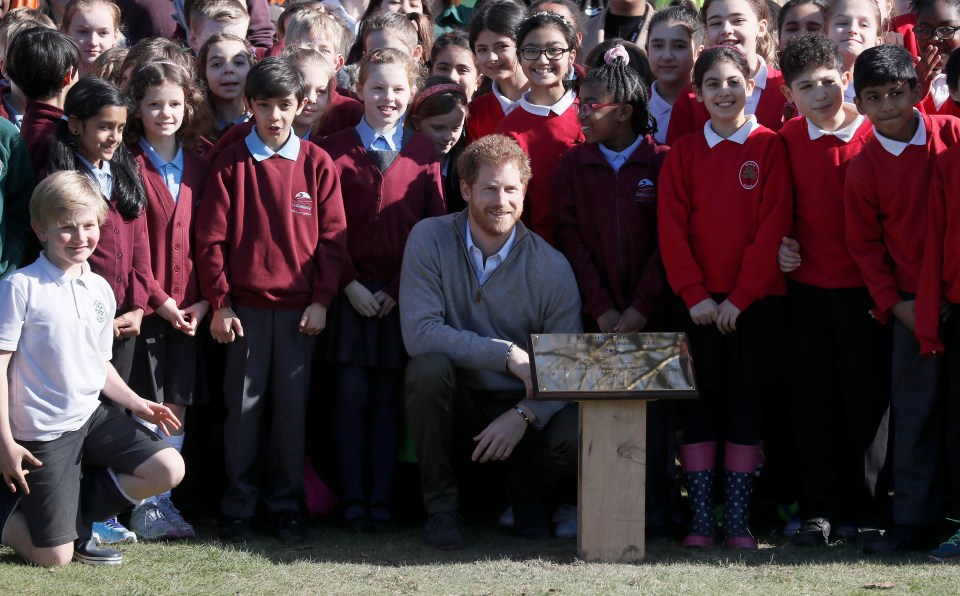 The prince also met with local schoolchildren and chatted to them about the importance of conservation