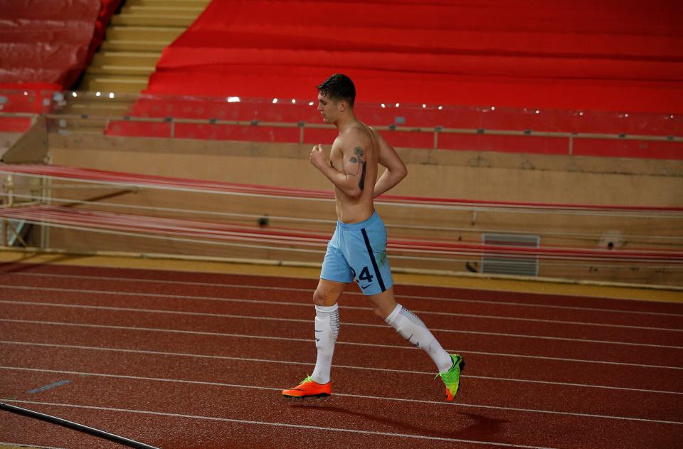  John Stones left the Stade Lous II looking dejected