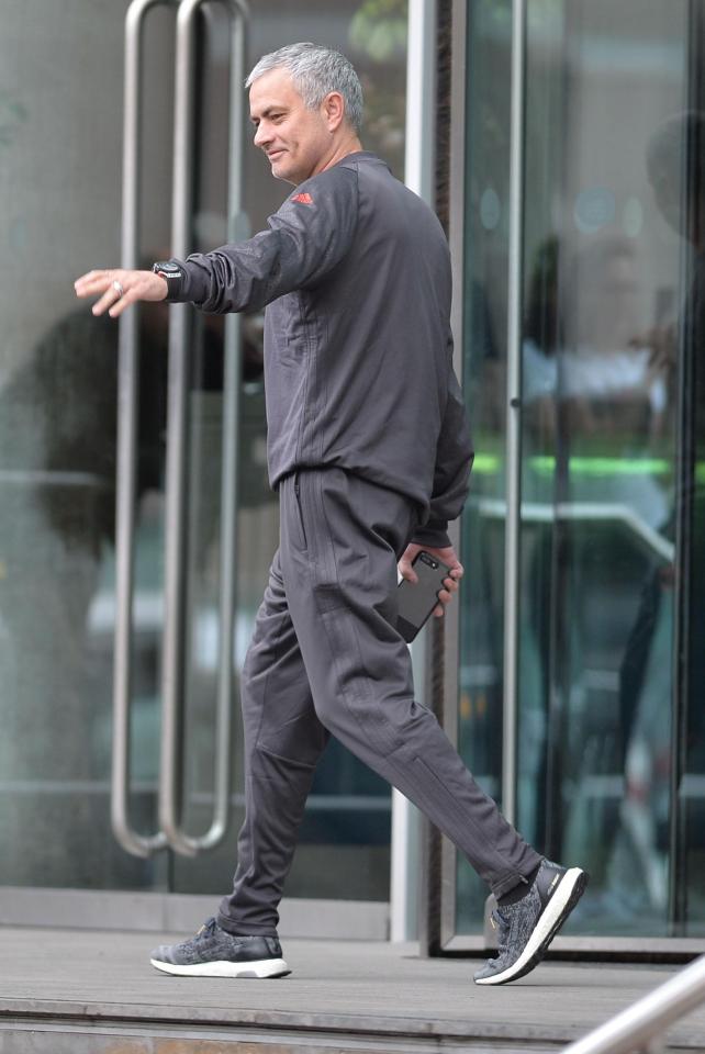  Jose Mourinho was wearing a full Manchester United tracksuit