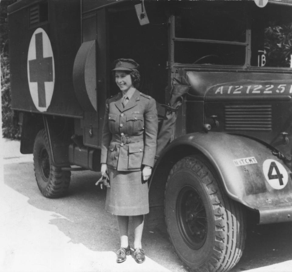  Her Majesty learned how to drive trucks after signing up during World War II