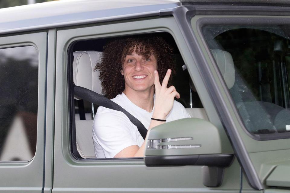  David Luiz looking typically happy with things in his top of the range Mercedes G-Class