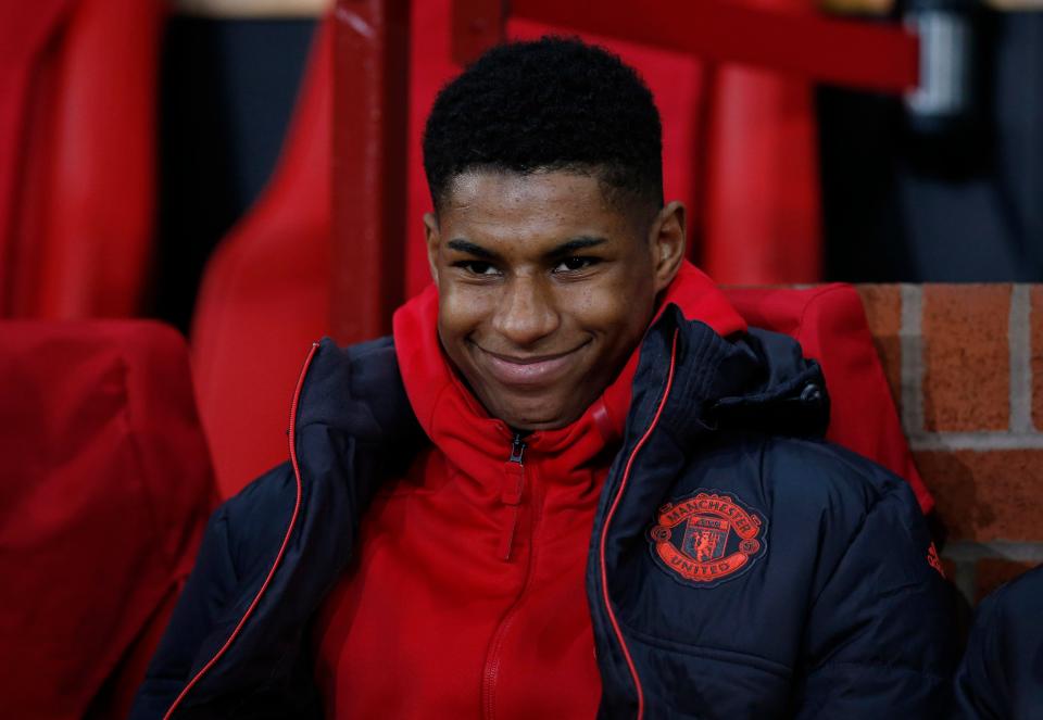  Marcus Rashford has spent a lot of this season on the bench