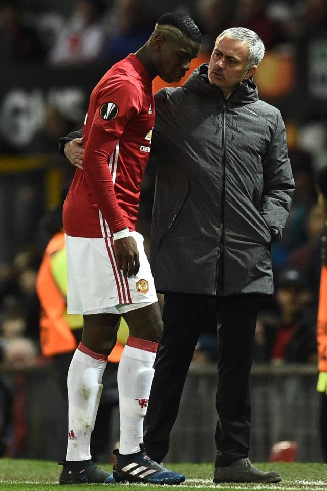  Paul Pogba limped off injured for United